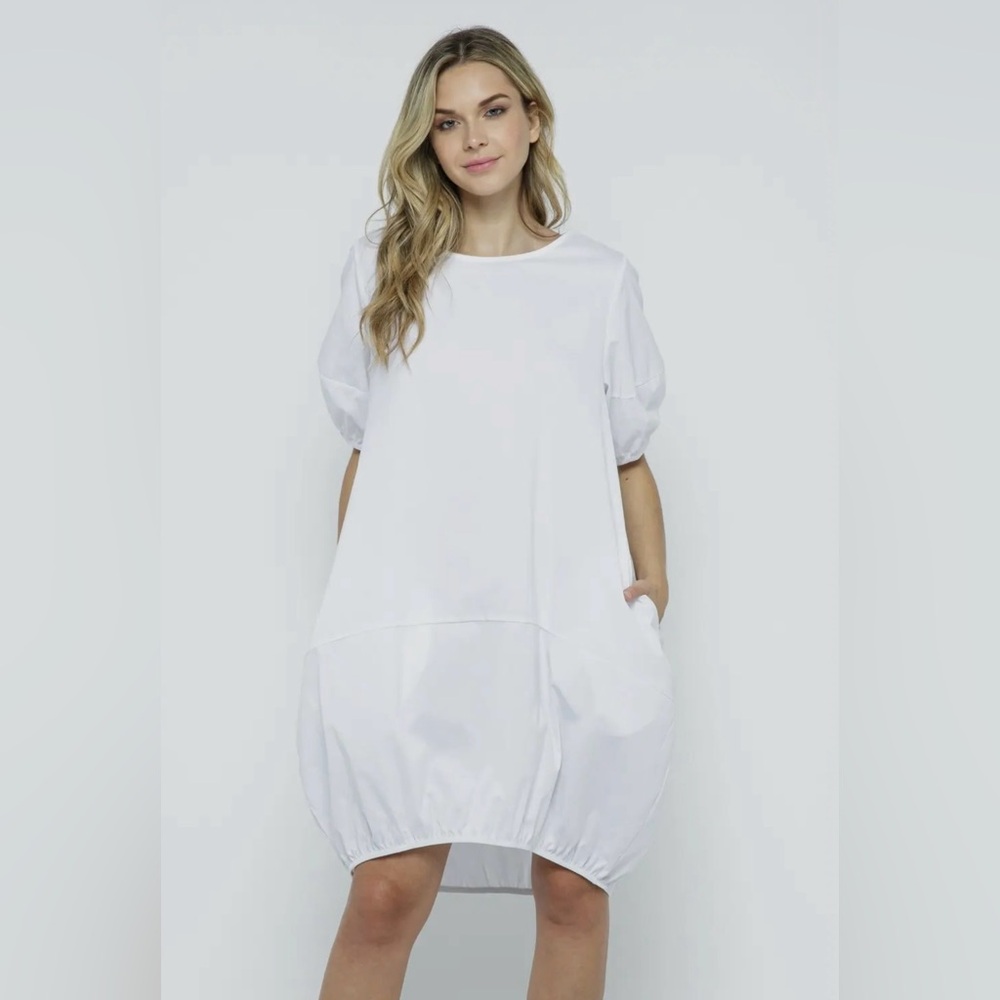 Dani White Bubble Mini Dress